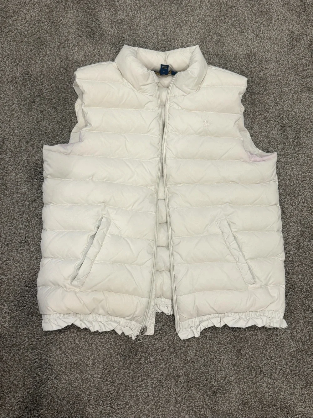 Polo Ralph Lauren Quilted Ruffled-Hem Down Gilet